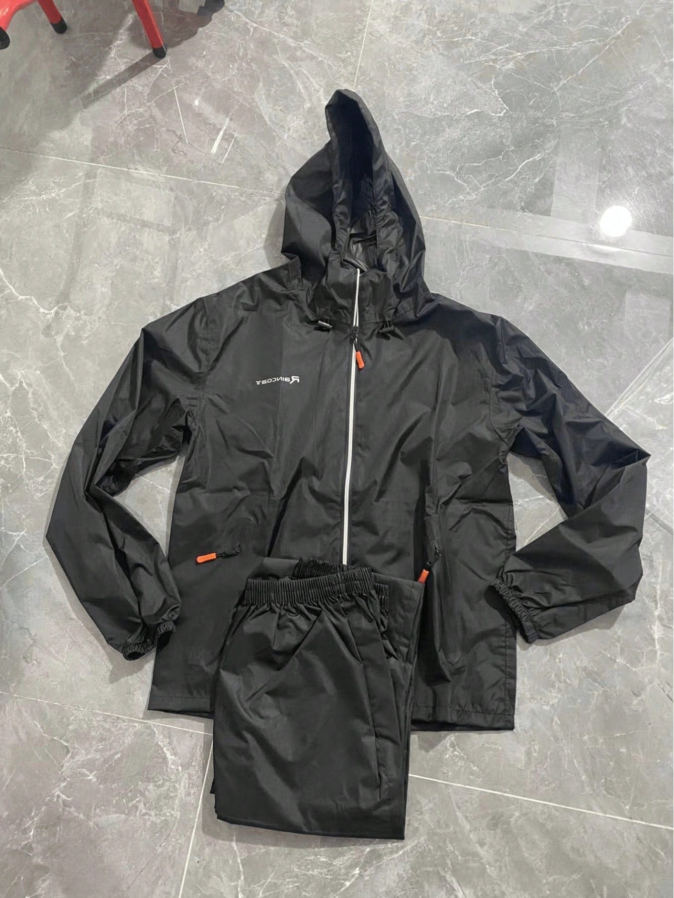 2pcs/Set Motorcycle Rain Suit - Unisex Waterproof Jacket And Pants, Lightweight, Windproof, Breathable, Side Pockets, Suitable For Riding, Fishing And Outdoor Activities