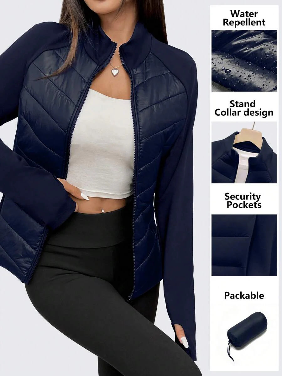 ASANDY Women's Autumn/Winter Lightweight Warm Fitted Waist Fashionable Padded Coat