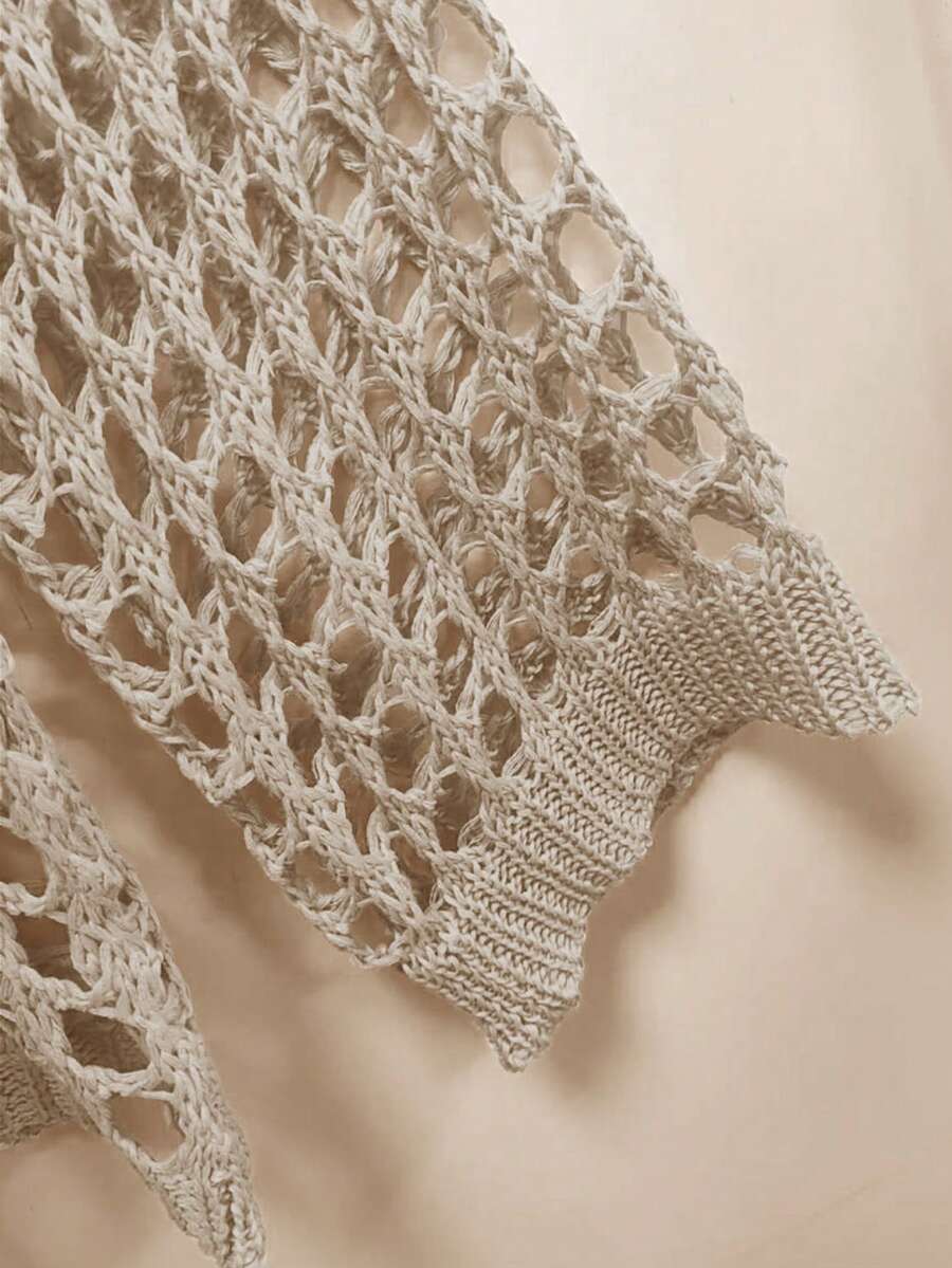 Summer Hollow Out Loose Knit Pullover Sweater