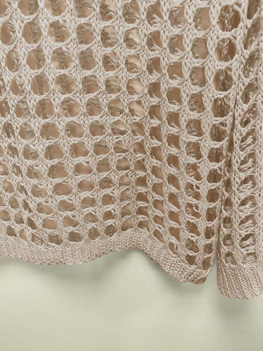 Summer Hollow Out Loose Knit Pullover Sweater