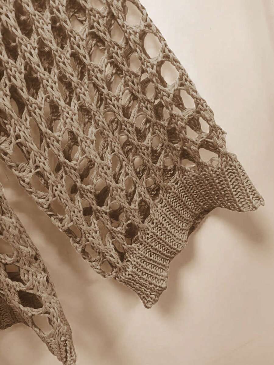 Summer Hollow Out Loose Knit Pullover Sweater