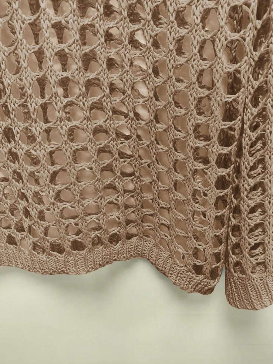 Summer Hollow Out Loose Knit Pullover Sweater