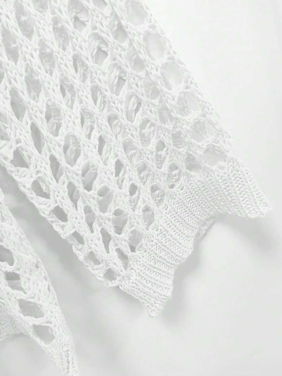 Summer Hollow Out Loose Knit Pullover Sweater