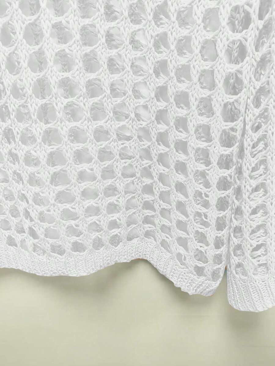 Summer Hollow Out Loose Knit Pullover Sweater