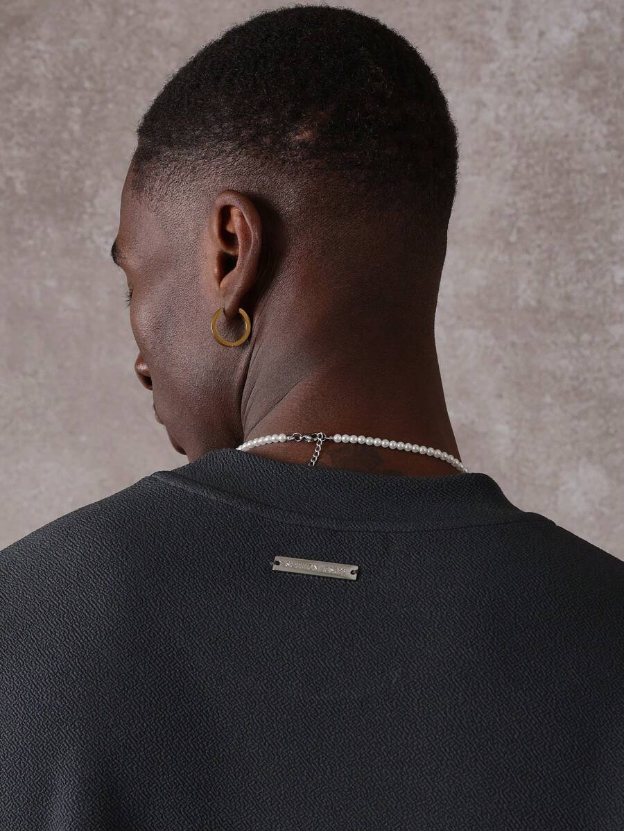 SUMWON Boxy Cut Cropped Jersey T Shirt With Modern Design