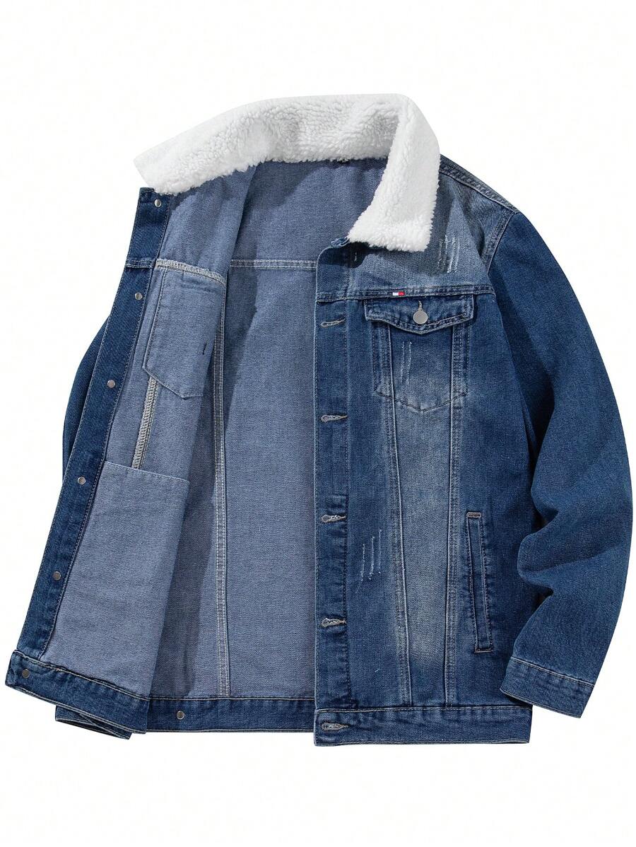 Vintage American Style Men Denim Jacket, Autumn/Winter