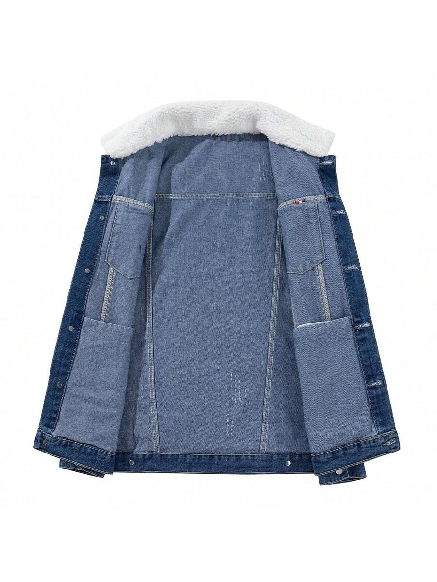 Vintage American Style Men Denim Jacket, Autumn/Winter