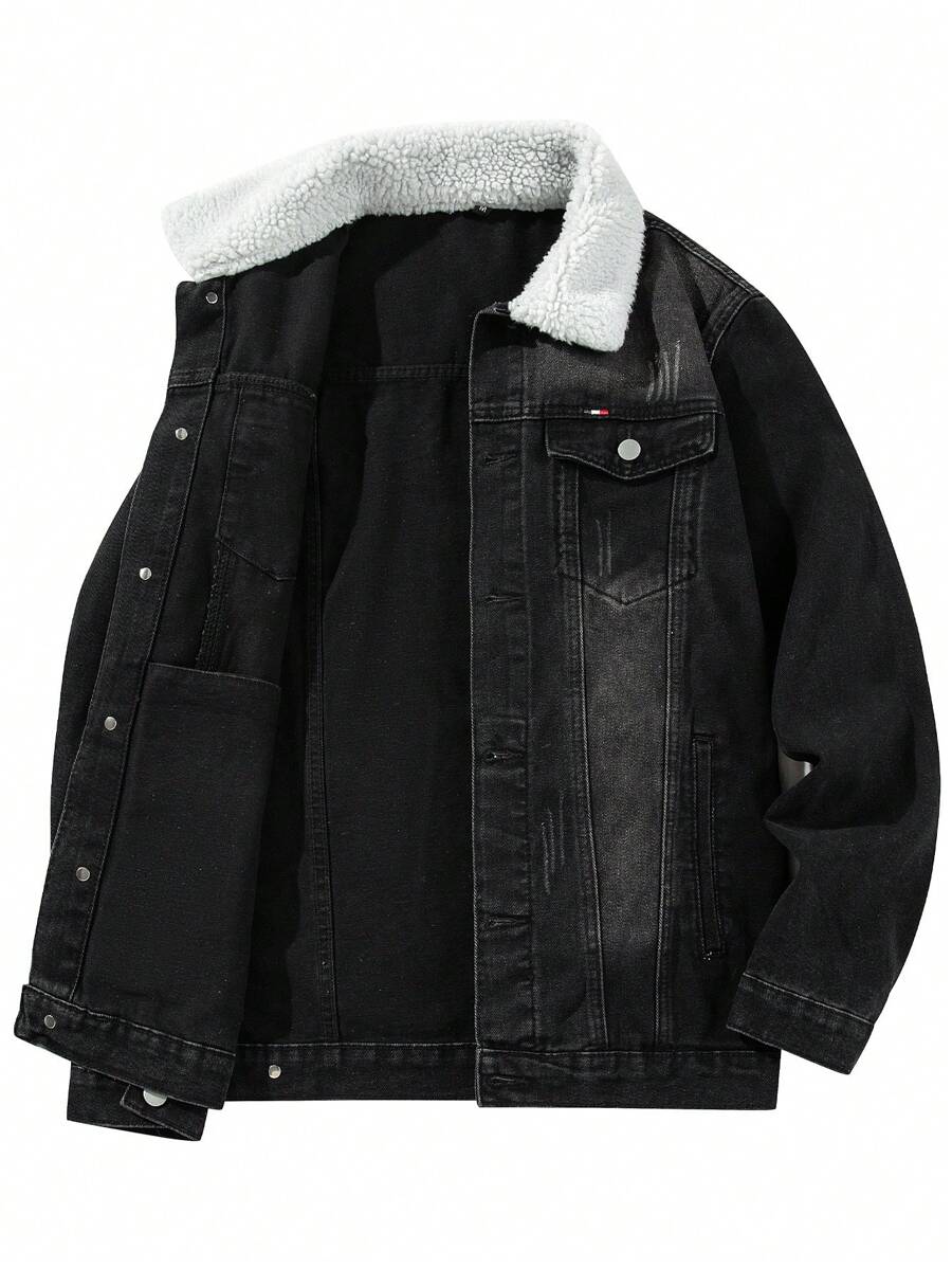 Vintage American Style Men Denim Jacket, Autumn/Winter