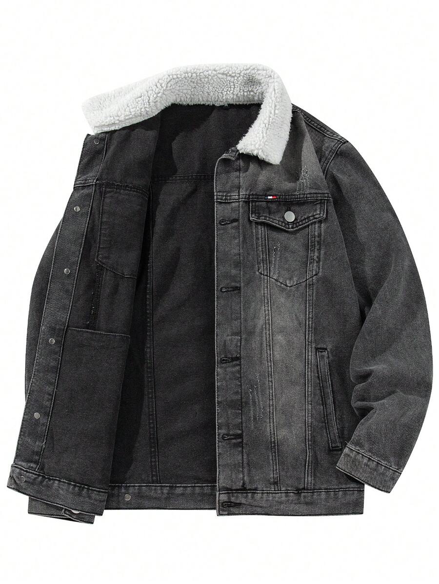 Vintage American Style Men Denim Jacket, Autumn/Winter