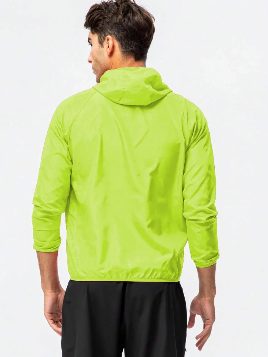 1pc Men Lightweight Quick Dry Jacket Outdoor Casual Water-Resistant Windbreaker, Suitable For Summer