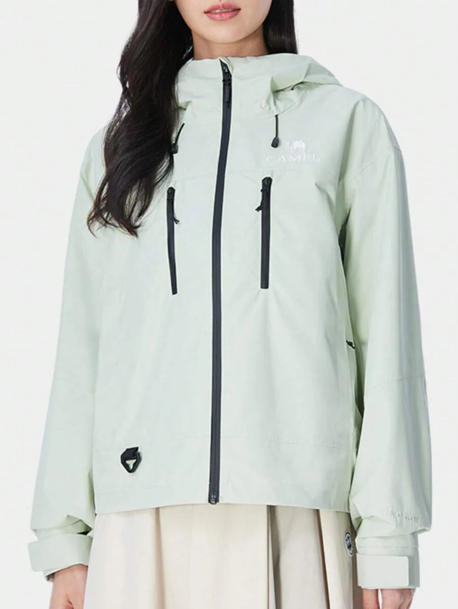 CAMEL CROWN Women's Jackets, Camel Rain Jackets Lightweight Single-Layer Jacket Outdoor Waterproof Mountaineering Clothes