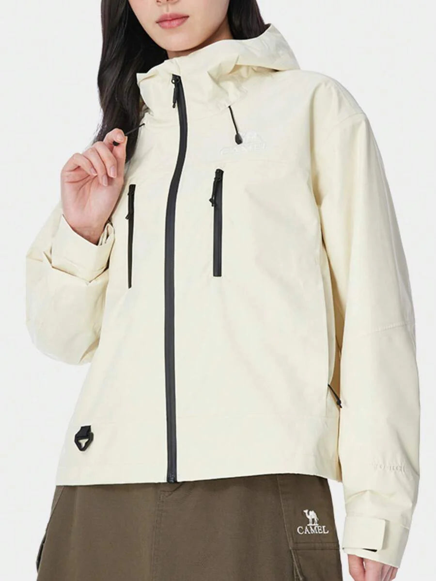 CAMEL CROWN Women's Jackets, Camel Rain Jackets Lightweight Single-Layer Jacket Outdoor Waterproof Mountaineering Clothes