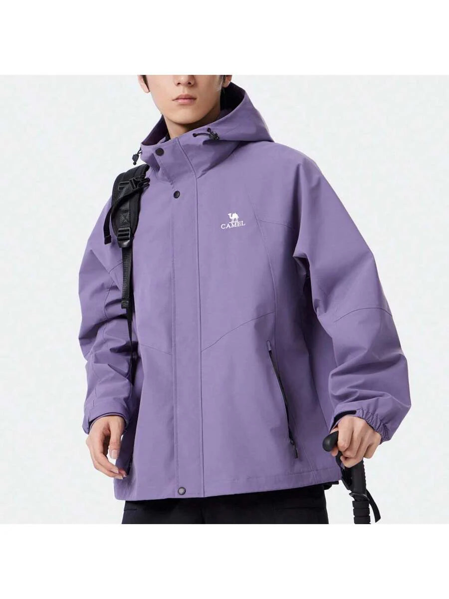 CAMEL CROWN Men's Outdoor Jacket, Spring And Autumn Hard Shell Work Jacket, Outdoor Waterproof Hiking Clothing