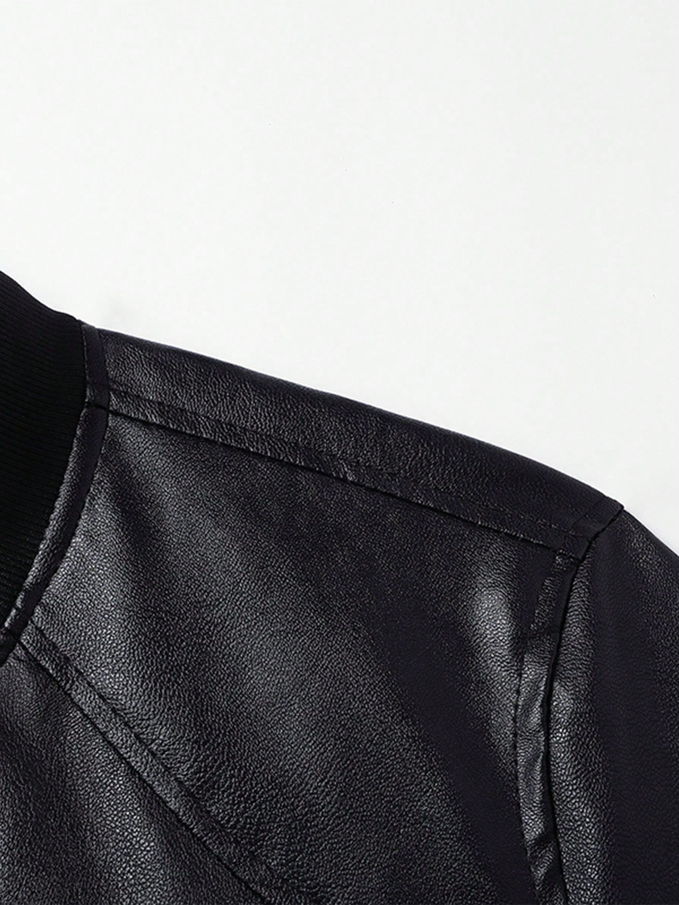 New Autumn/Winter Men Fashion Leather Jacket, Waterproof Windproof Light Casual Motorcycle Stand Collar Outerwear
