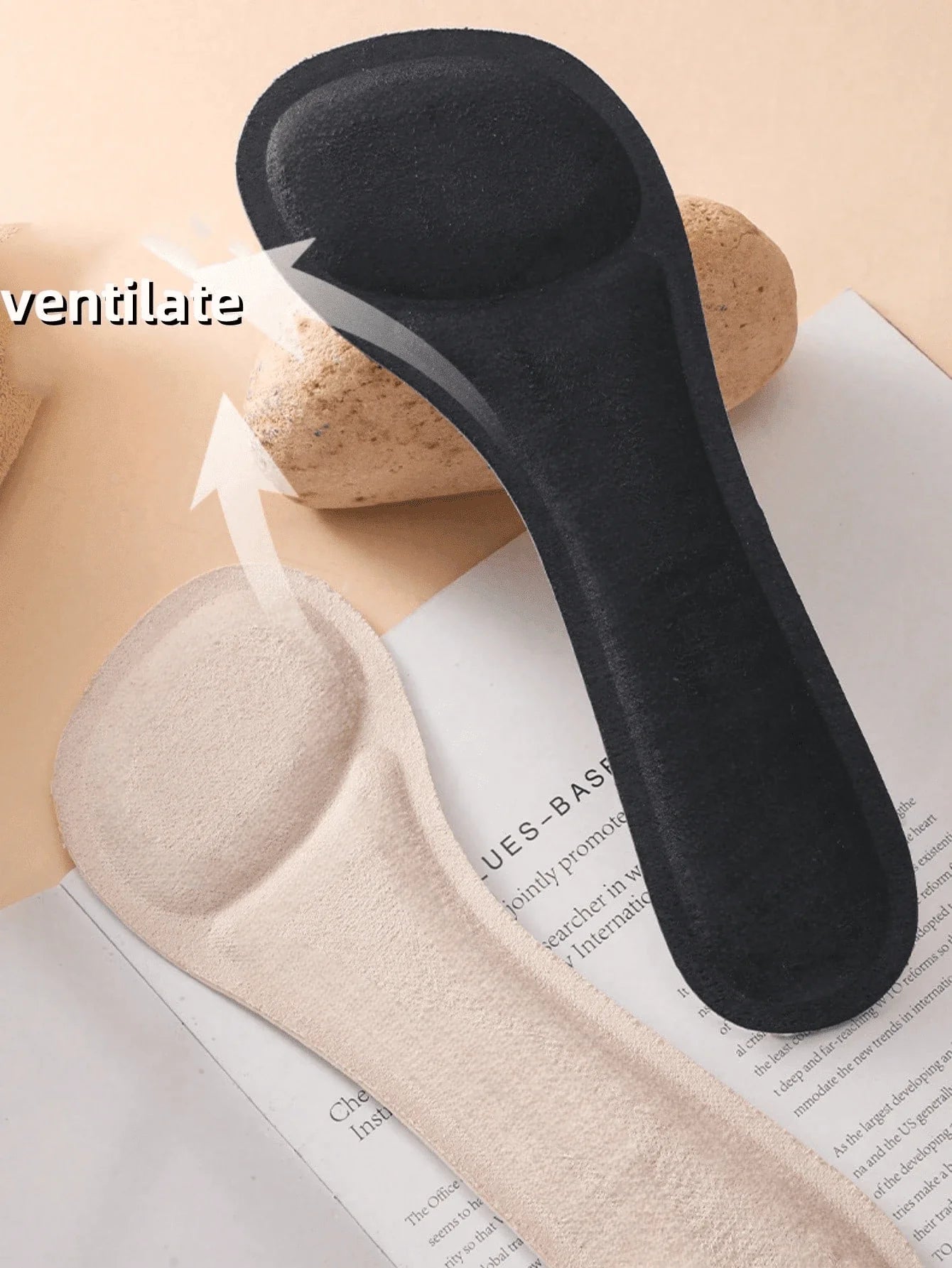 1 Pair Self-Adhesive Breathable Non-Slip Shock Absorbing Insoles, Soft Cushion Pad For Women High Heels, Summer, Kitten Heels Accessories
