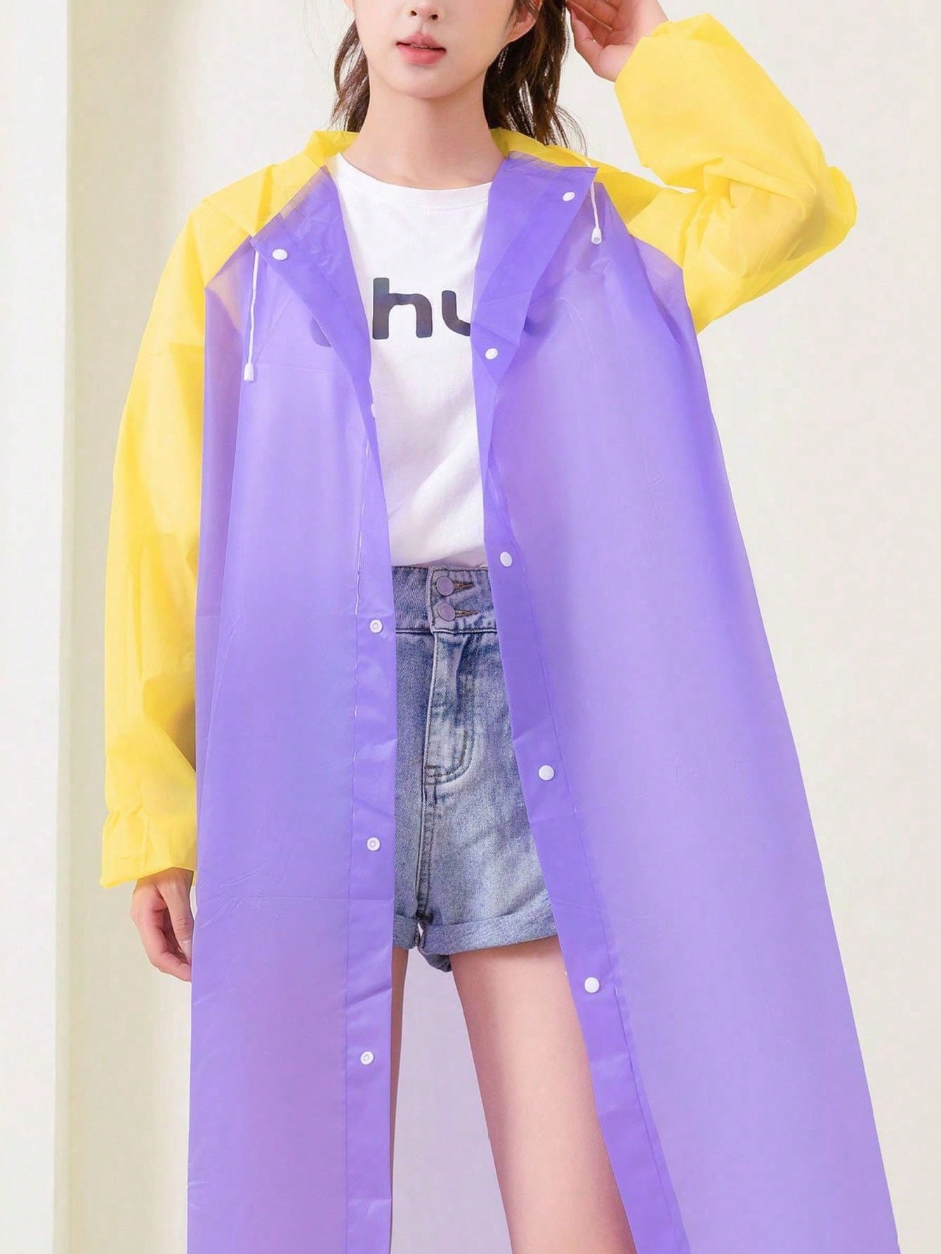 1pc Full Body Raincoat, Transparent Heavy Duty Rain Poncho For Adult Motorcycle Rider, Disposable