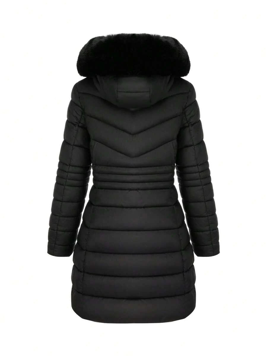 Risissida Ladies' Casual Hooded Jacket, With Pockets, Lightweight Down Jacket, Perfect For Daily Wear.