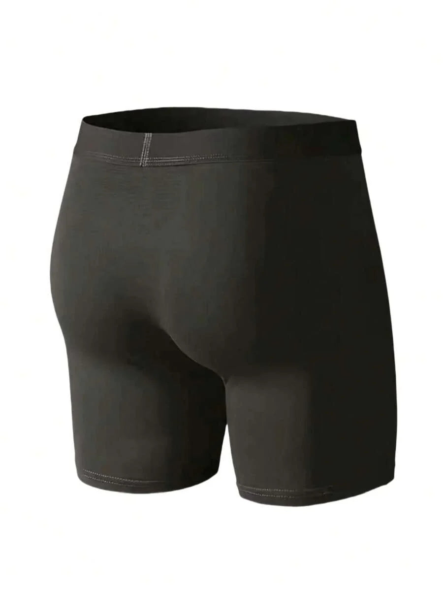 Solid Color Men's Four-Corner Open Fly Underwear (Pack Of 5)