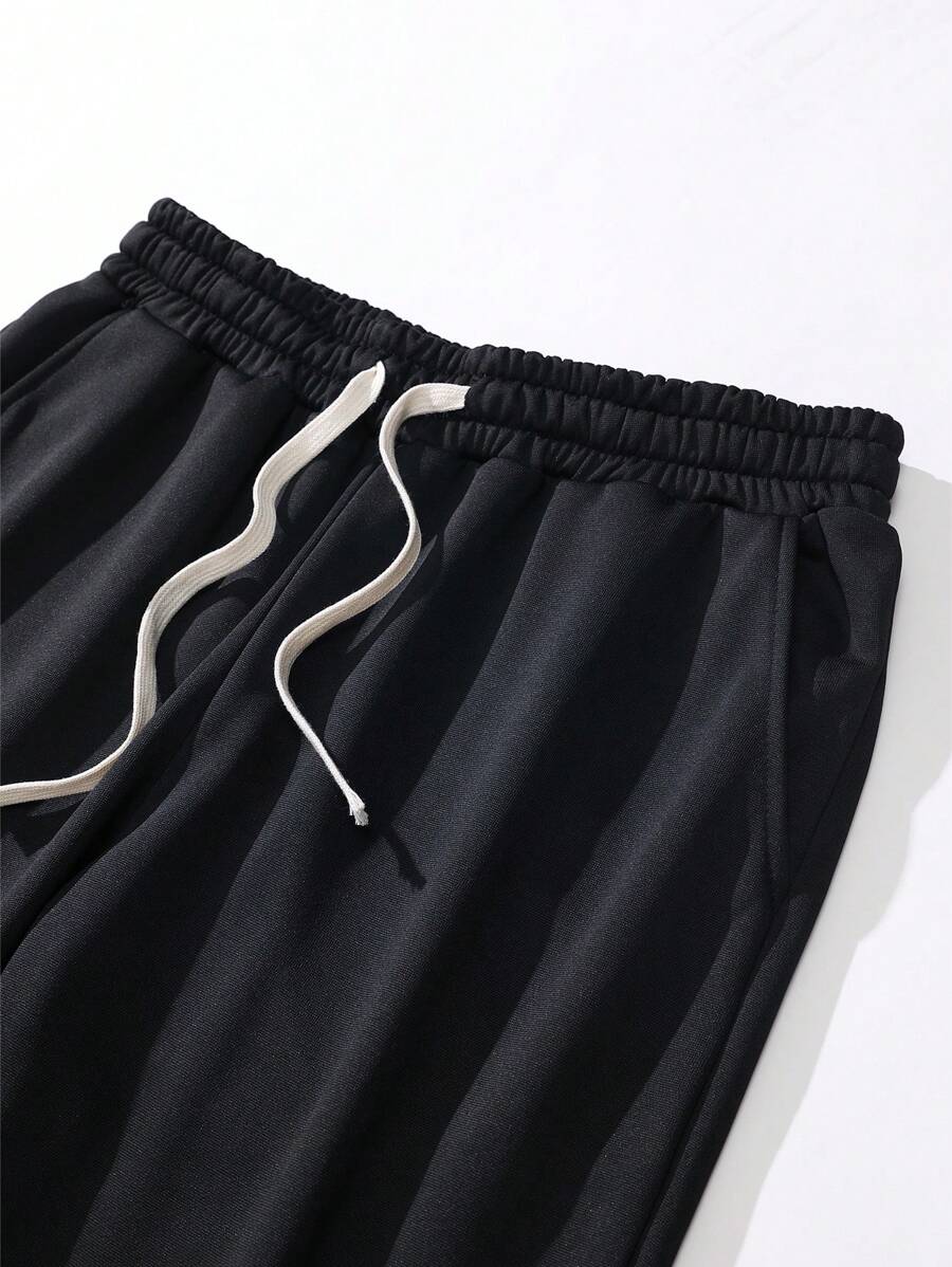 Men's Lightweight Knit Pants, Fashion Versatile Casual High Street Jogging Trousers, Oversized Loose Fit With Drawstring Waist And Pockets, Durable, Suitable For Autumn, Great Gift For Husband Or Boyfriend, Wear For Street, Commute, Outdoor, Vacation