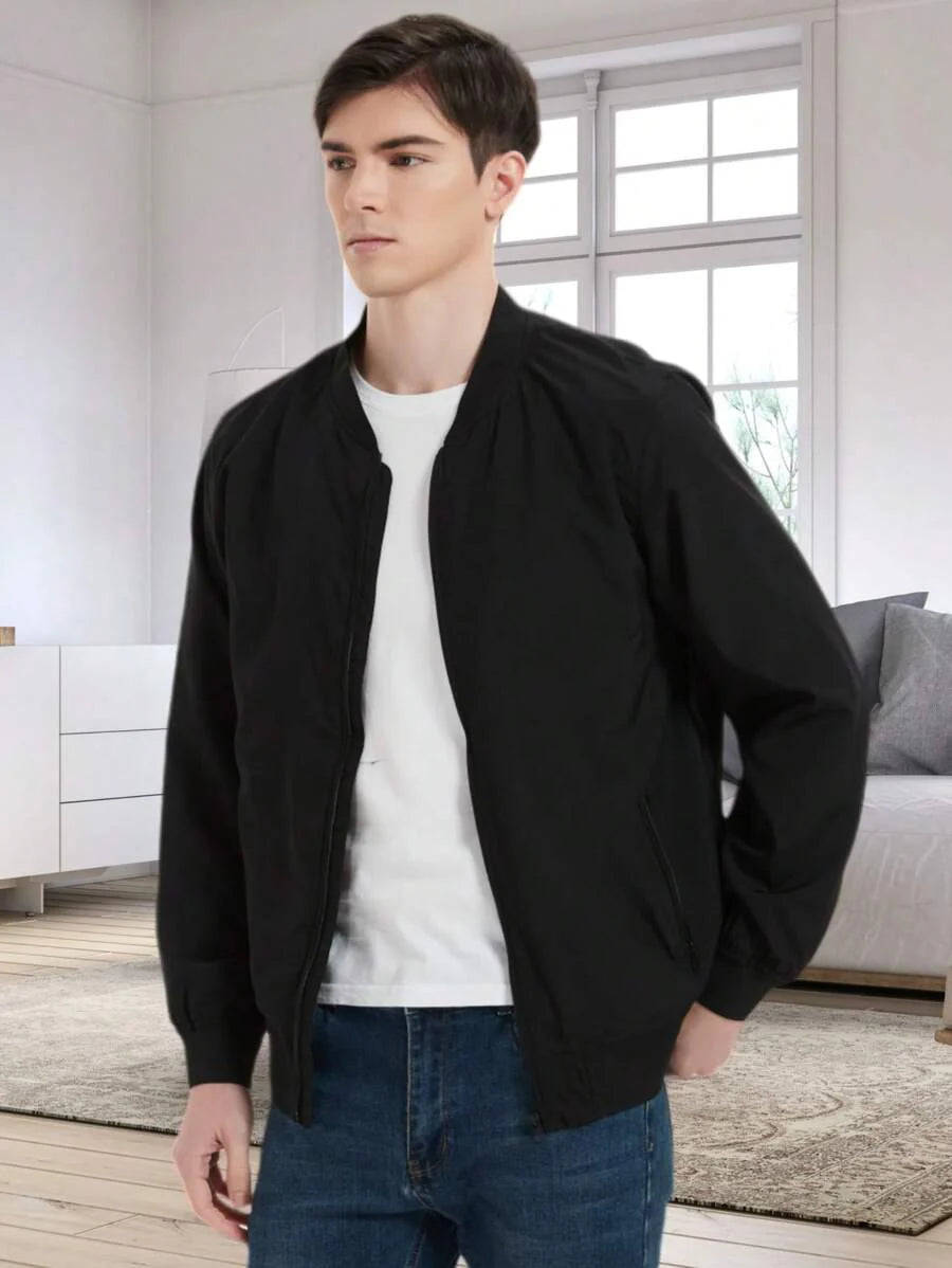 MADHERO Men Lightweight Slim Fit Softshell Windbreaker Bomber Jacket, Fall