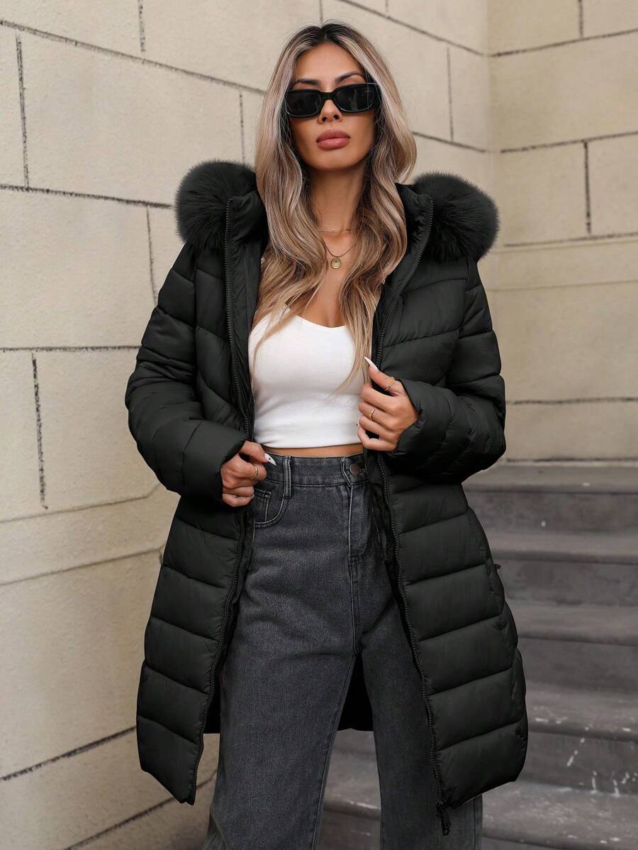 Women's Casual Hooded Regular Jacket With Pockets, Lightweight Cotton Jacket For Daily Wear