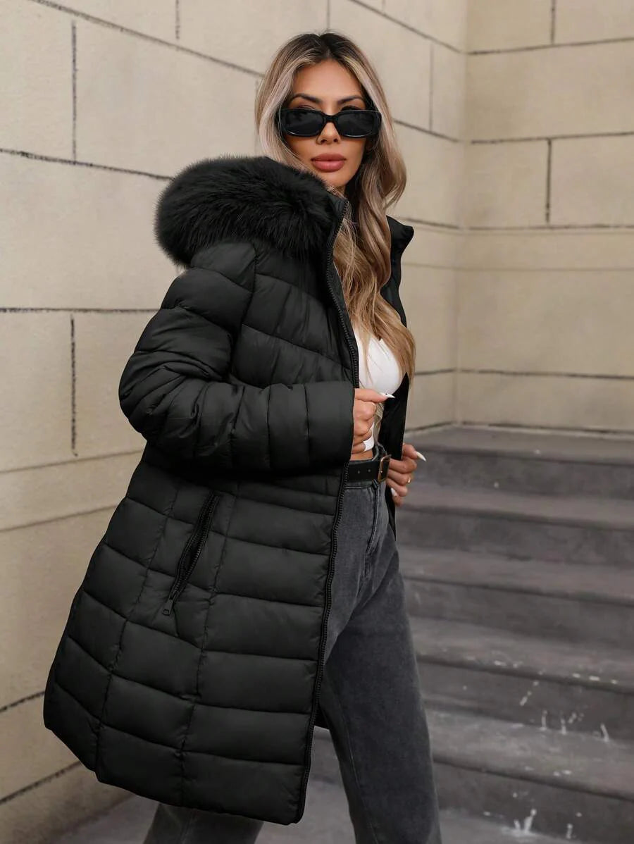 Women's Casual Hooded Regular Jacket With Pockets, Lightweight Cotton Jacket For Daily Wear