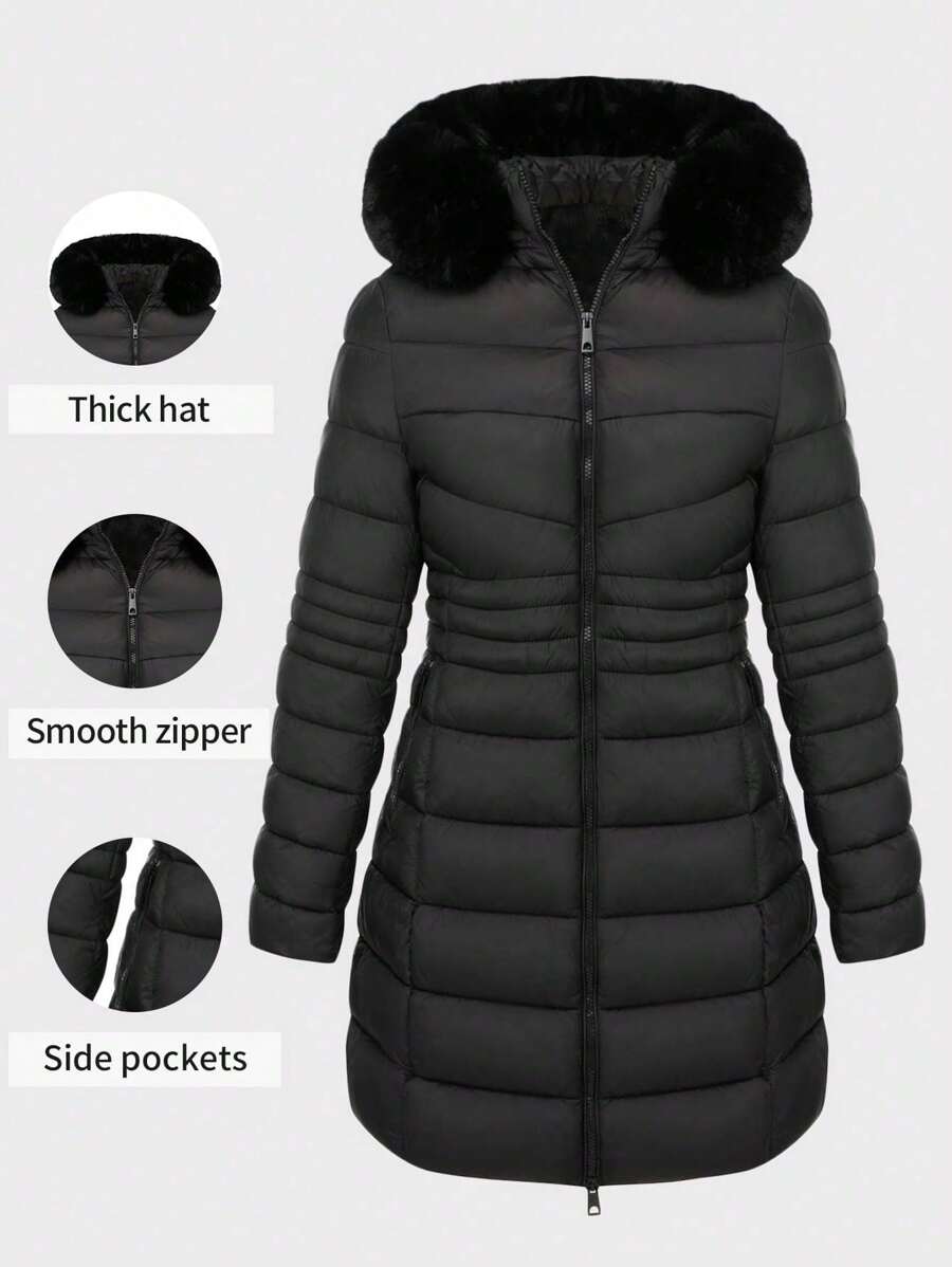 Women's Casual Hooded Regular Jacket With Pockets, Lightweight Cotton Jacket For Daily Wear
