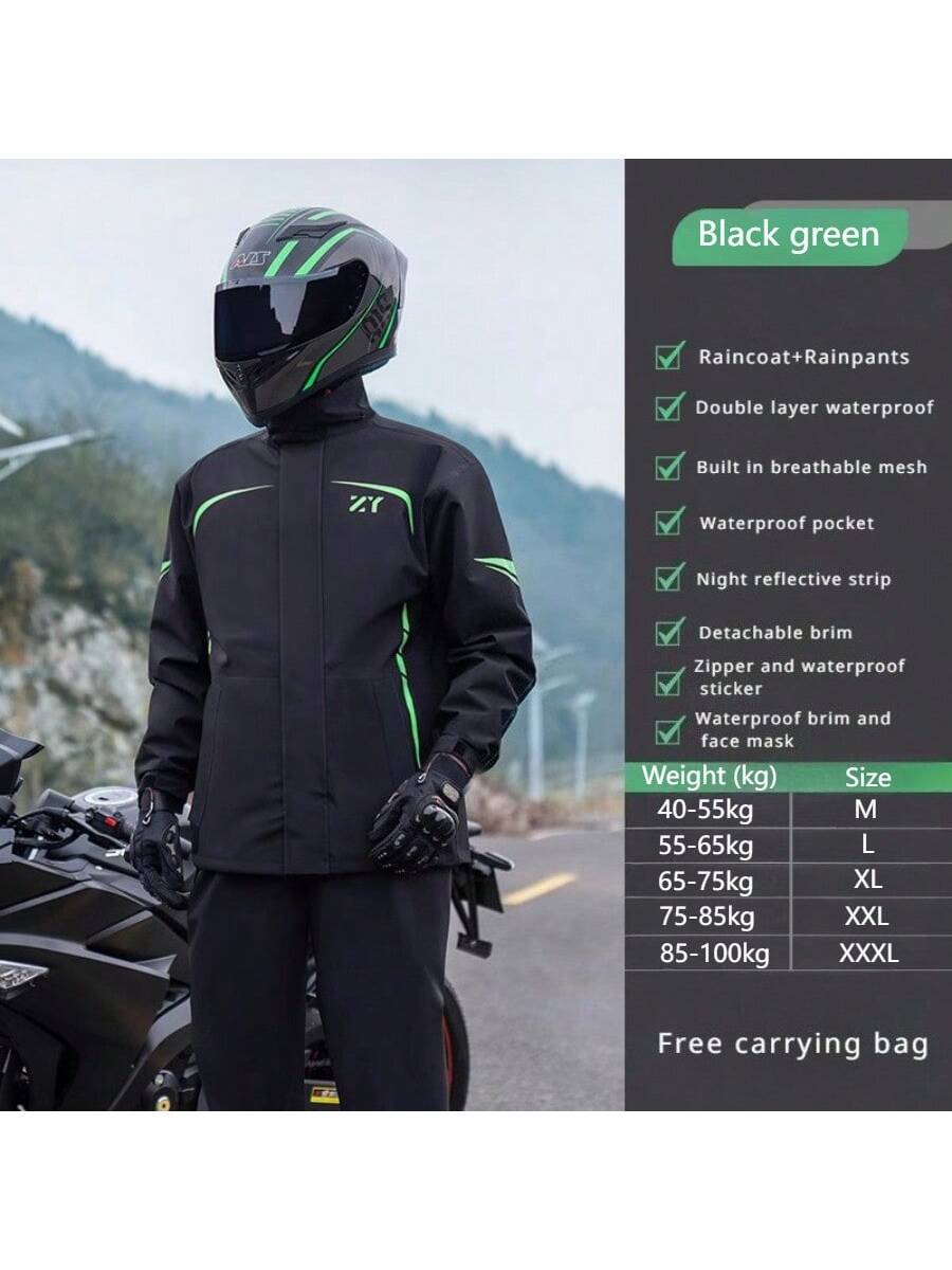 Fashion Raincoat, Waterproof And Windproof Rain Jacket, Full Body Rain Coat Suit Thickened Raincoat