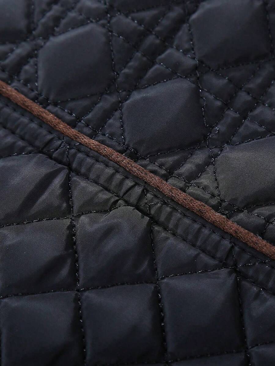 Giolshon Women's Streetwear Casual Hooded Padded Jacket With Pockets, Lightweight Quilted Padded Coat For Spring/Fall/Winter Daily Wear