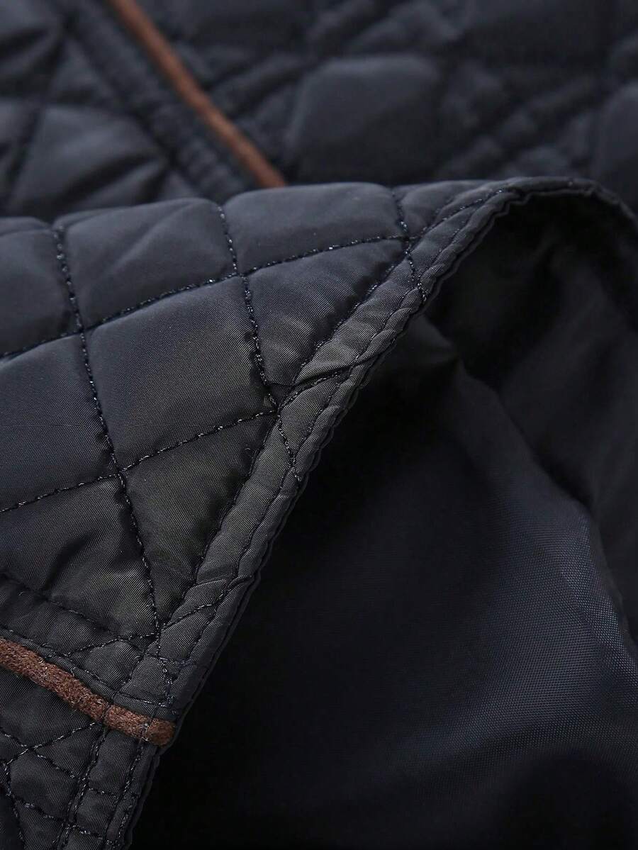 Giolshon Women's Streetwear Casual Hooded Padded Jacket With Pockets, Lightweight Quilted Padded Coat For Spring/Fall/Winter Daily Wear