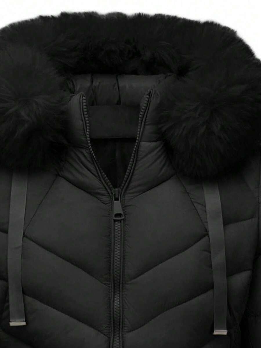 Women's Casual Hooded Padded Jacket With Pockets, Lightweight Padded Coat Warm For Daily Wear