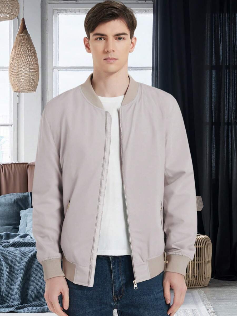 MADHERO Men Bomber Jacket Lightweight Slim Fit Softshell Windbreaker, For Fall