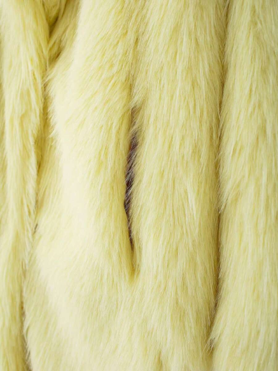 DEEKA Women's Winter New European & American Faux Fur Warm Oversized Plus Size Coat