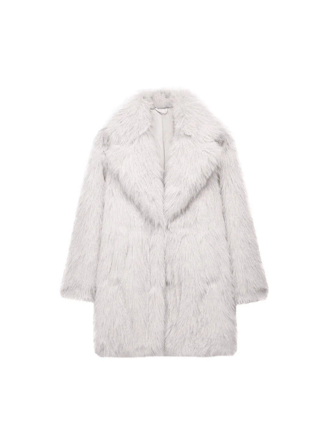 DEEKA Women's Winter New European & American Faux Fur Warm Oversized Plus Size Coat