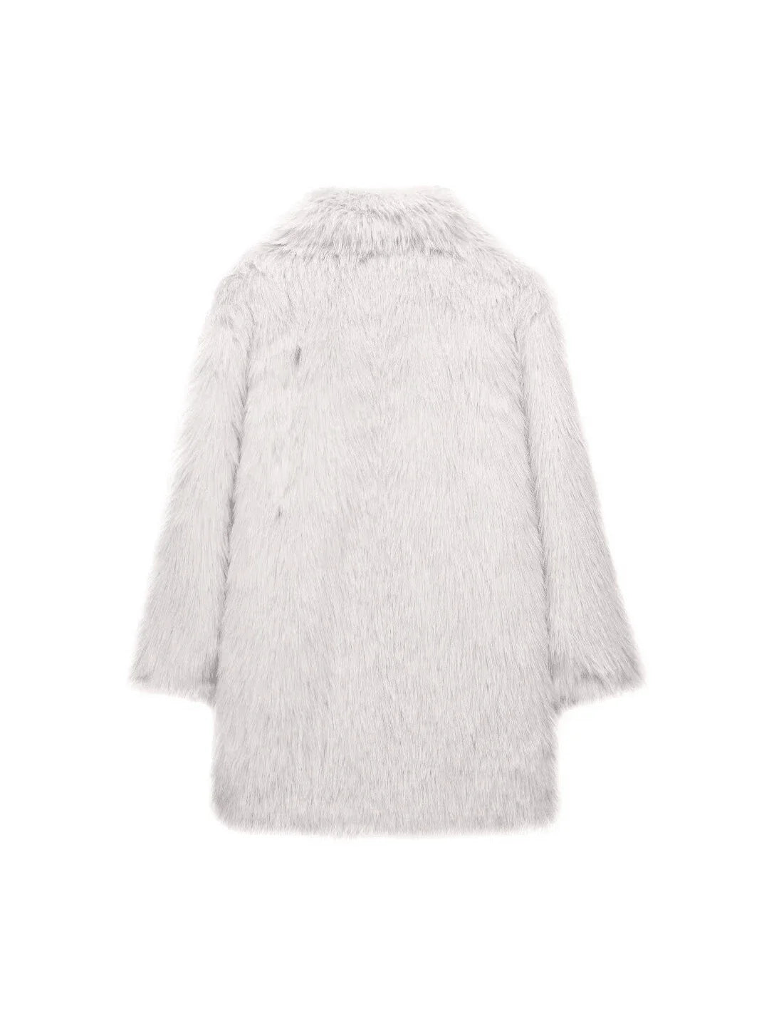 DEEKA Women's Winter New European & American Faux Fur Warm Oversized Plus Size Coat