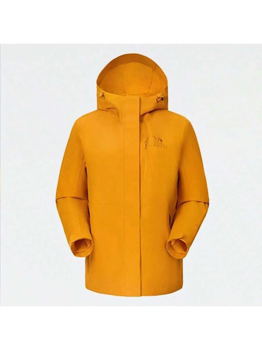 CAMEL CROWN Women's Single-Layer Jacket, Spring And Summer Single-Layer Hard Shell Jacket, Outdoor Windproof And Waterproof Hooded Climbing Jacket