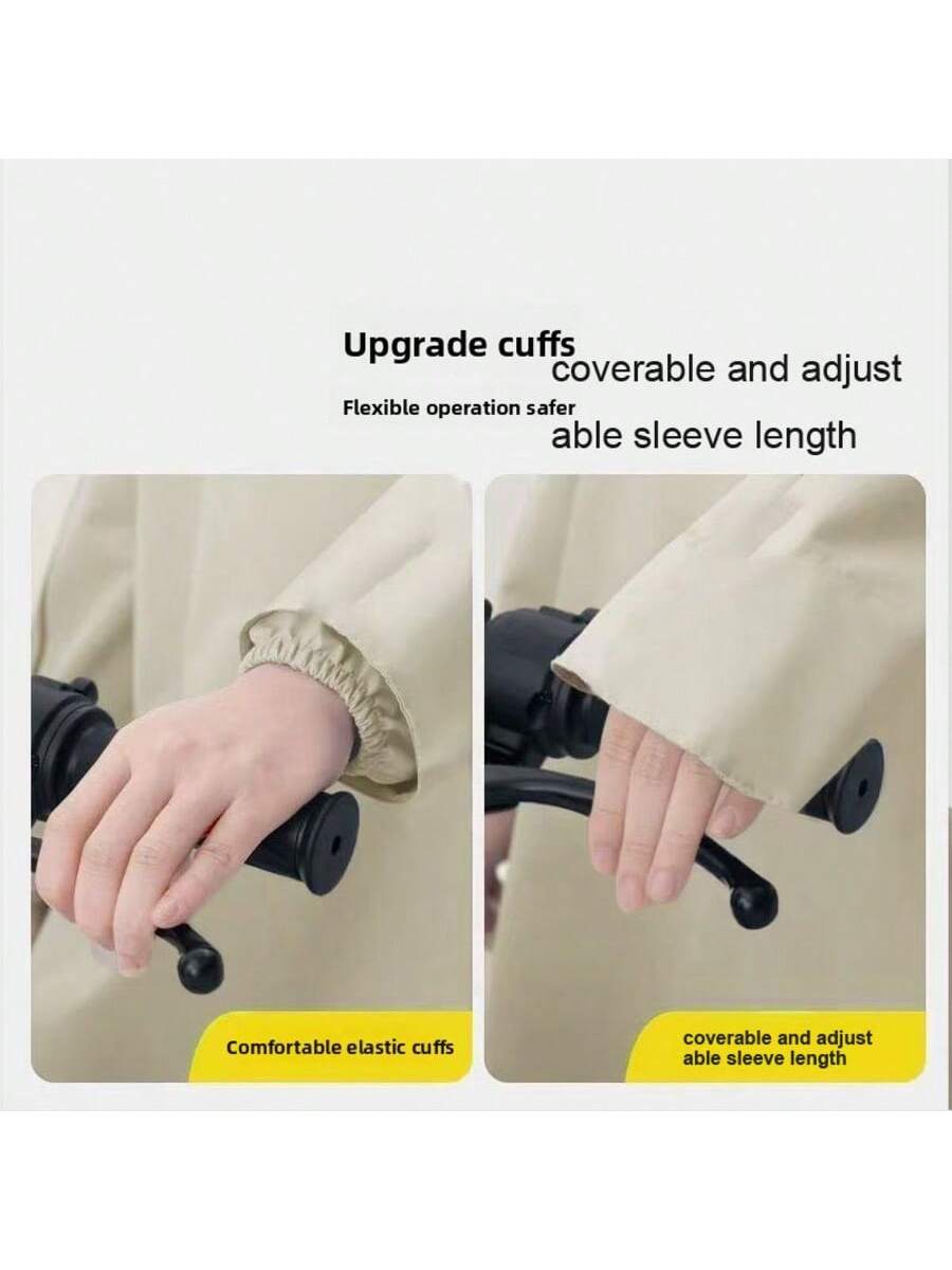 1pc Unisex Thicker High-Quality Raincoat With Hood, Drawstring Adjustable, Suitable For Motorcycle/Bicycle Riding, Outdoor Use