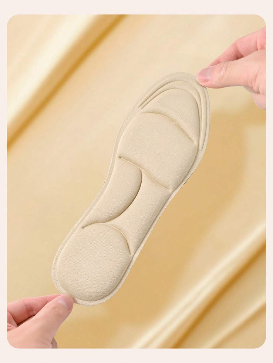 2 Pairs 5D Memory Foam Shoe Insoles, Comfortable High Resilience Thick Insoles With Arch Support For Running