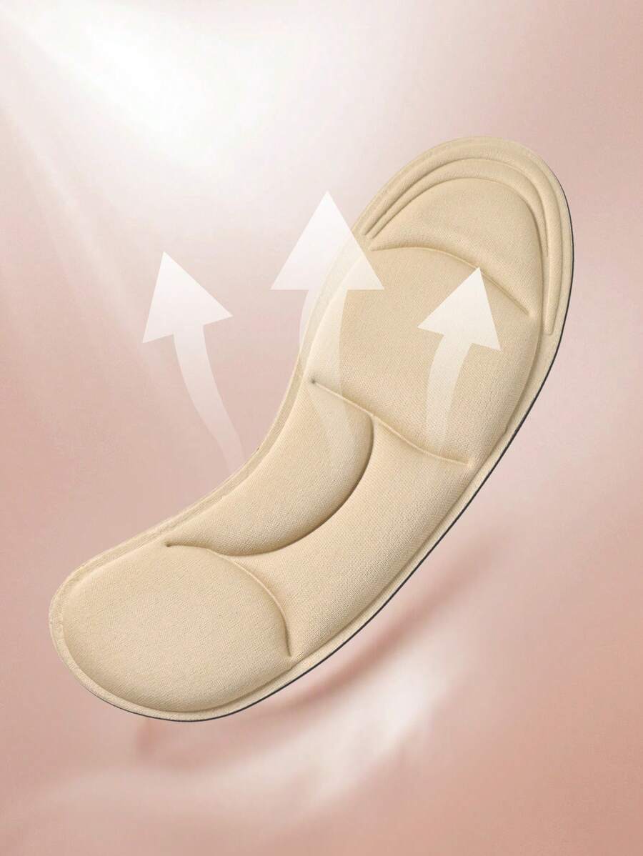 2 Pairs 5D Memory Foam Shoe Insoles, Comfortable High Resilience Thick Insoles With Arch Support For Running