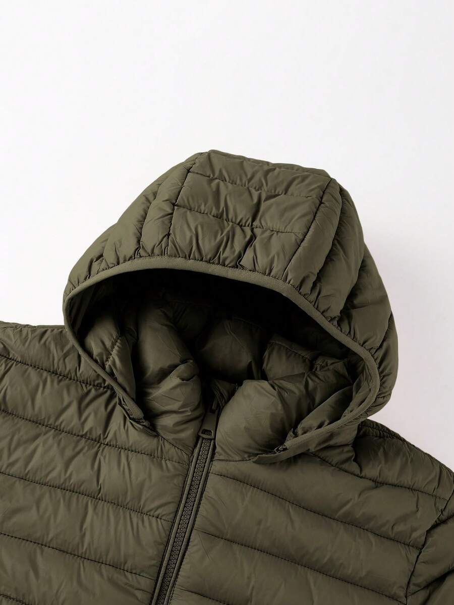 Risissida Women's Casual Hooded Windbreaker With Pockets, Padded Jacket Is Lightweight And Suitable For Everyday Wear