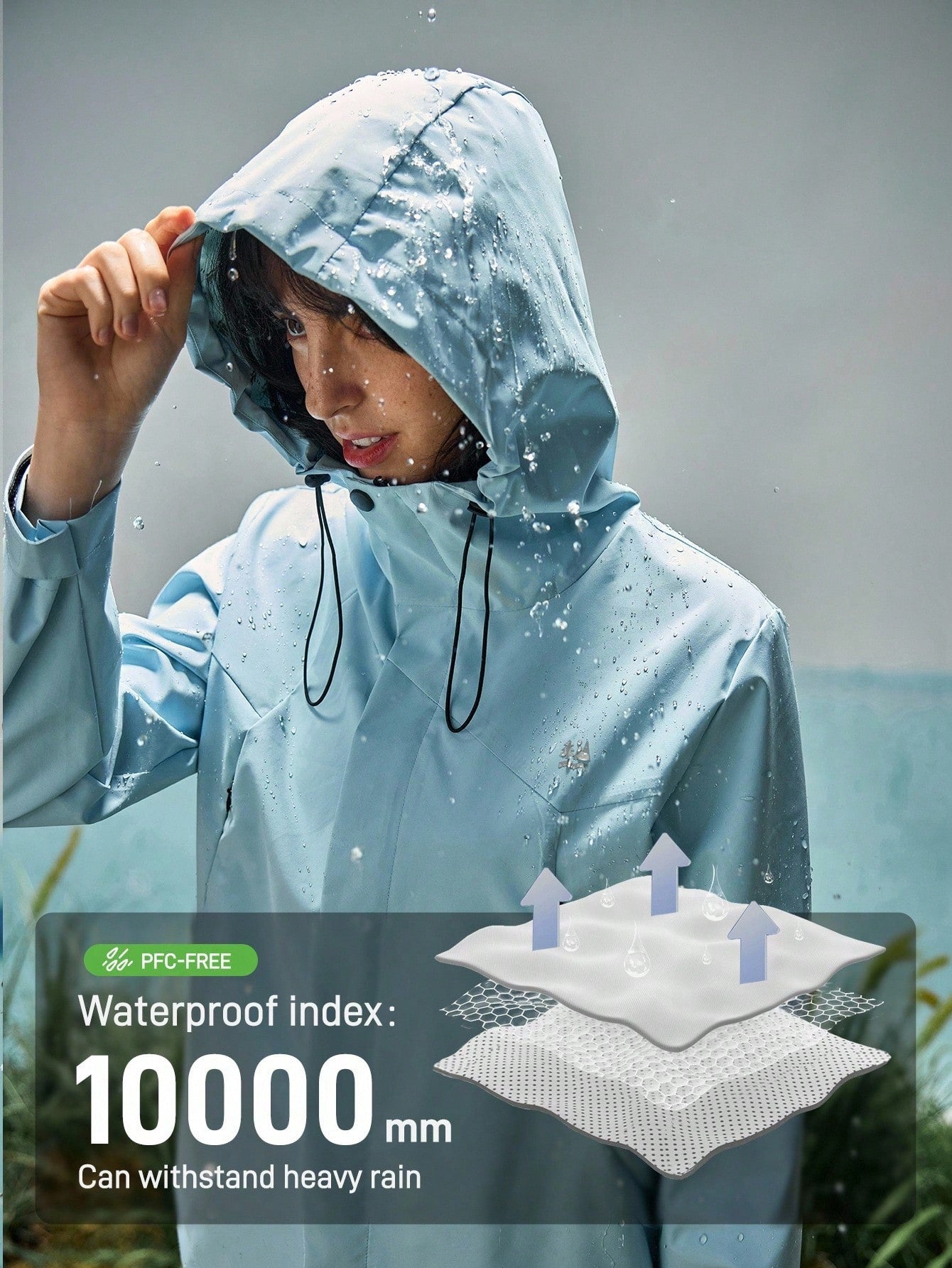 In My Nature Women's Drawstring Hooded Long Sleeve Casual Outdoor Jacket