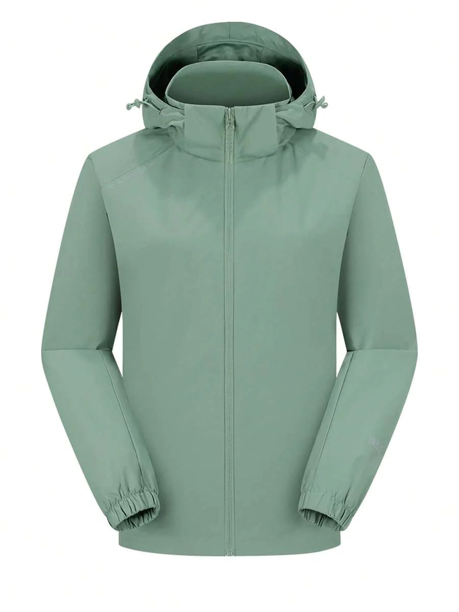 Women Winbreaker Jacket Softshell Rain Coat Hooded Waterproof Windproof Lightweight Insulated Hiking Camping