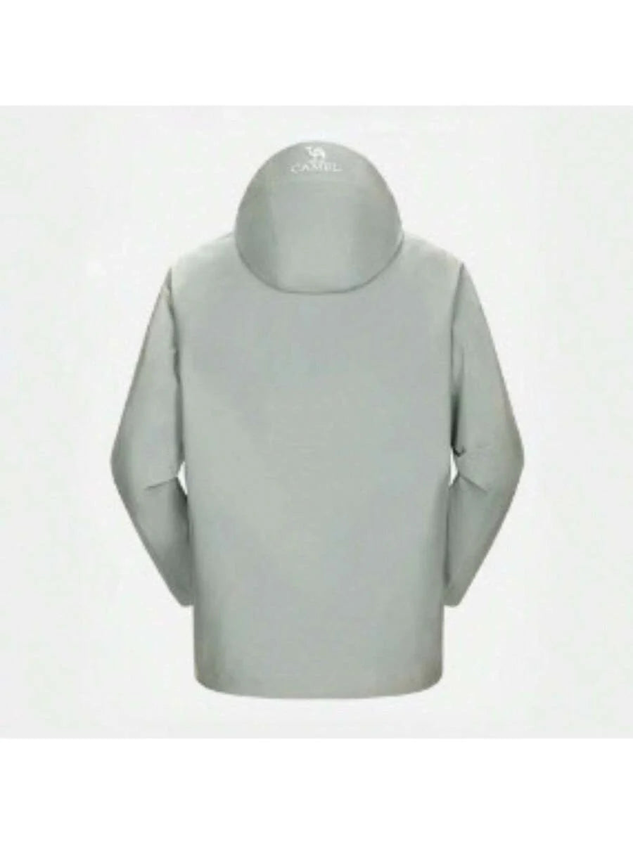 CAMEL CROWN Men's Hooded Softshell Jacket Waterproof Men Rain Jacket Lightweight Insulated Windbreaker