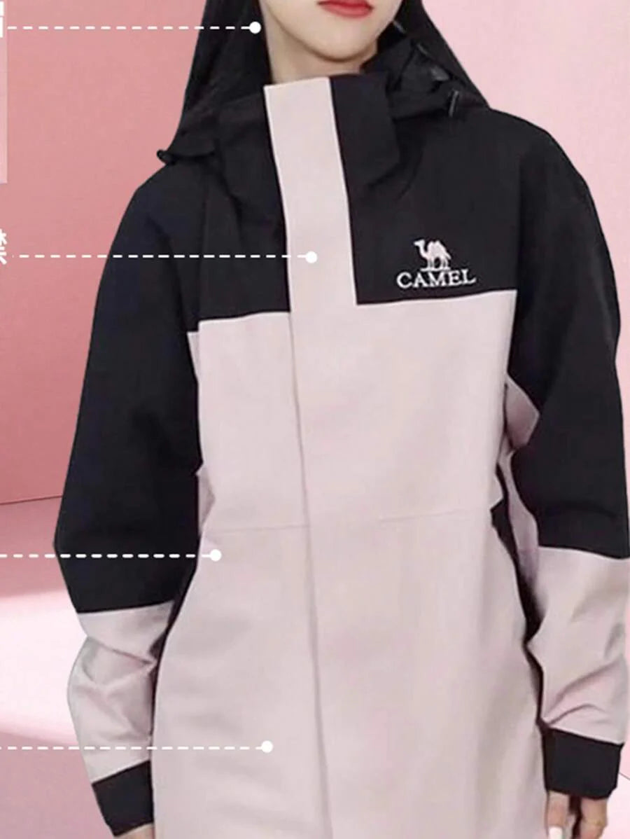 CAMEL CROWN Outdoor Mountaineering Three-In-One Jacket With Heavy Rain Level Certification Waterproof Professional Jacket