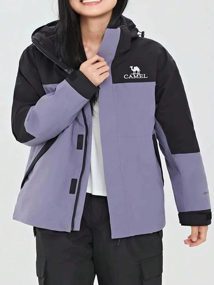 CAMEL CROWN Outdoor Mountaineering Three-In-One Jacket With Heavy Rain Level Certification Waterproof Professional Jacket