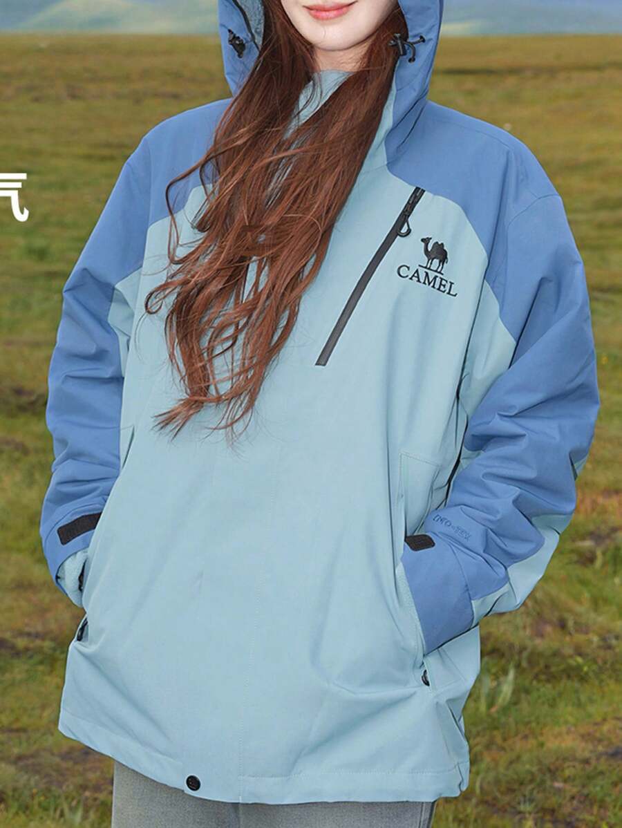 CAMEL CROWN Heavy Rain Level Detachable Hooded Parka Warm Winter Coat Unisex Outdoor Ski Wear