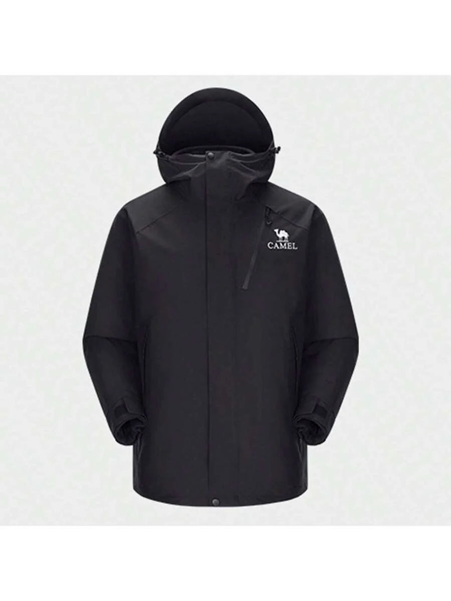 CAMEL CROWN Heavy Rain Level Detachable Hooded Parka Warm Winter Coat Unisex Outdoor Ski Wear