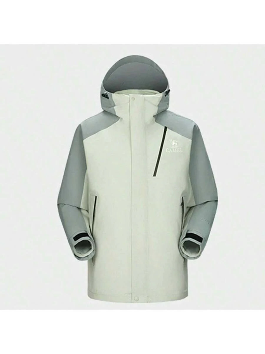 CAMEL CROWN Heavy Rain Level Detachable Hooded Parka Warm Winter Coat Unisex Outdoor Ski Wear
