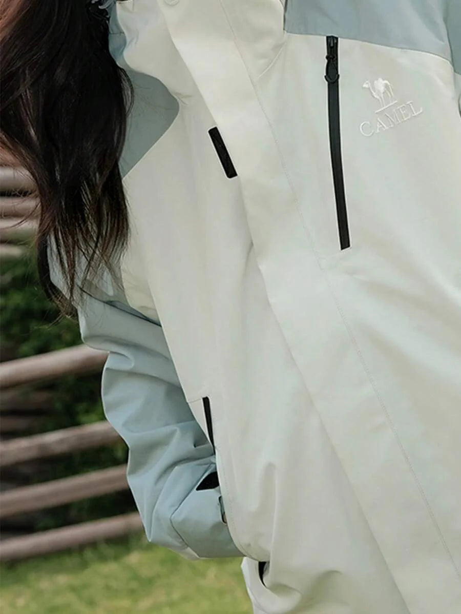 CAMEL CROWN Heavy Rain Level Detachable Hooded Parka Warm Winter Coat Unisex Outdoor Ski Wear