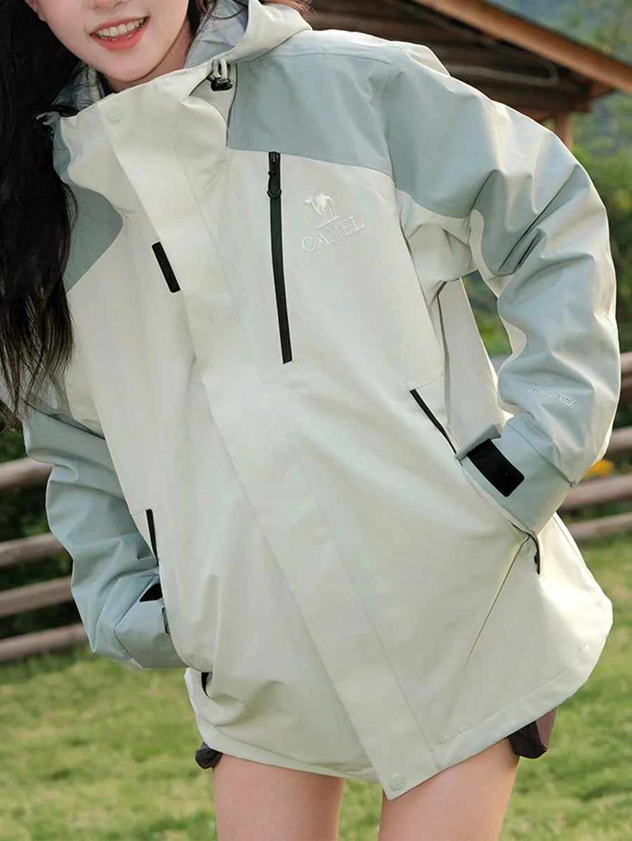 CAMEL CROWN Heavy Rain Level Detachable Hooded Parka Warm Winter Coat Unisex Outdoor Ski Wear